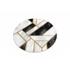 Kusový koberec Emerald 1015 black and gold kruhvícebarevná | vícebarevná
