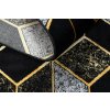 Moderní kusový koberec Gloss 400B 86 3D geometric black/goldvícebarevná | vícebarevná