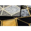 Moderní kusový koberec Gloss 400B 86 3D geometric black/goldvícebarevná | vícebarevná