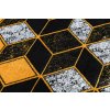 Moderní kusový koberec Gloss 400B 86 3D geometric black/goldvícebarevná | vícebarevná