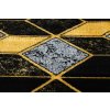 Moderní kusový koberec Gloss 400B 86 3D geometric black/goldvícebarevná | vícebarevná