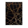 Moderní kusový koberec Gloss 406C 86 geometric black/goldčerná | černá