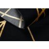 Moderní kusový koberec Gloss 406C 86 geometric black/goldčerná | černá