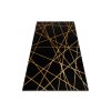 Moderní kusový koberec Gloss 406C 86 geometric black/goldčerná | černá