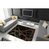 Moderní kusový koberec Gloss 406C 86 geometric black/goldčerná | černá