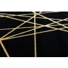 Moderní kusový koberec Gloss 406C 86 geometric black/goldčerná | černá