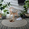 Kusový koberec Florence Alfresco Moretti Beige/Anthracite kruh | černá