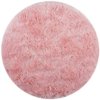 Kusový koberec Faux Fur Sheepskin Pink kruh | růžová