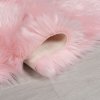 Kusový koberec Faux Fur Sheepskin Pink kruh | růžová