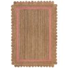 Kusový koberec Grace Jute Natural/Pink | béžová