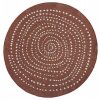 Kusový koberec Twin-Wendeteppiche 103110 terra creme kruh | oranžová