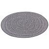Kusový koberec Twin-Wendeteppiche 105418 Night Silver kruh | černá