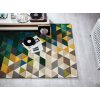 Ručně všívaný kusový koberec Illusion Prism Green/Multi | vícebarevná
