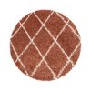 Chlupatý kusový koberec Alvor Shaggy 3401 terra | Oranžová