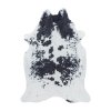 Moderní kusový koberec Etosha 4114 black (tvar kožešiny) | Bílá