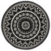 Moderní kusový koberec Celebration 103441 Valencia Black kruh | Černá