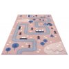 Dětský kusovy koberec Adventures 104538 Rose | Růžová
