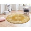 Moderní kusový koberec Gloria 105518 Mustard kruh | Žlutá