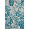 Moderní kusový koberec Flair 105618 Tropical Leaves Turqouise | Modrá