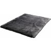 Chlupatý kusový koberec Samba 495 Anthracite | Černá
