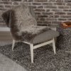 Chlupatý kusový koberec Samba 495 Taupe (tvar kožešiny) | Hnědá