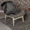Chlupatý kusový koberec Samba 495 Anthracite (tvar kožešiny) | Černá