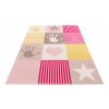 Dětský kusový koberec Stars 411 pink | Růžová