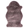 Chlupatý kusový koberec Samba 495 Mauve (tvar kožešiny) | Fialová