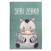 Dětský kusový koberec My Greta 614 zebra | Zelená