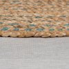 Kusový koberec Capri Jute Natural/Blue kruh