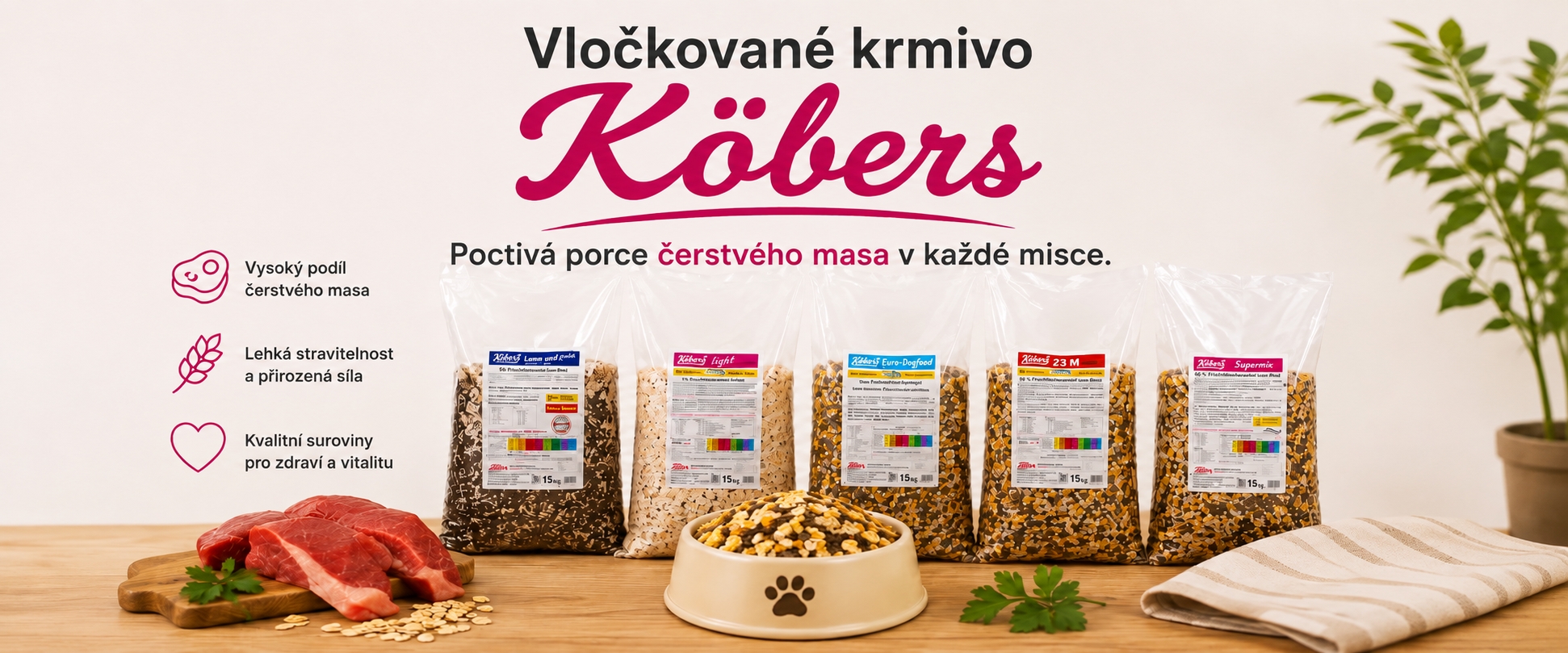 Banner vlockovane krmivo PC