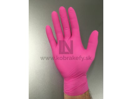 865 Nitrilové rukavice ružové