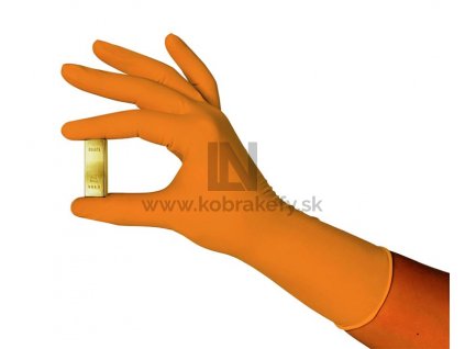 883 Nitrilové rukavice hrubé oranžové