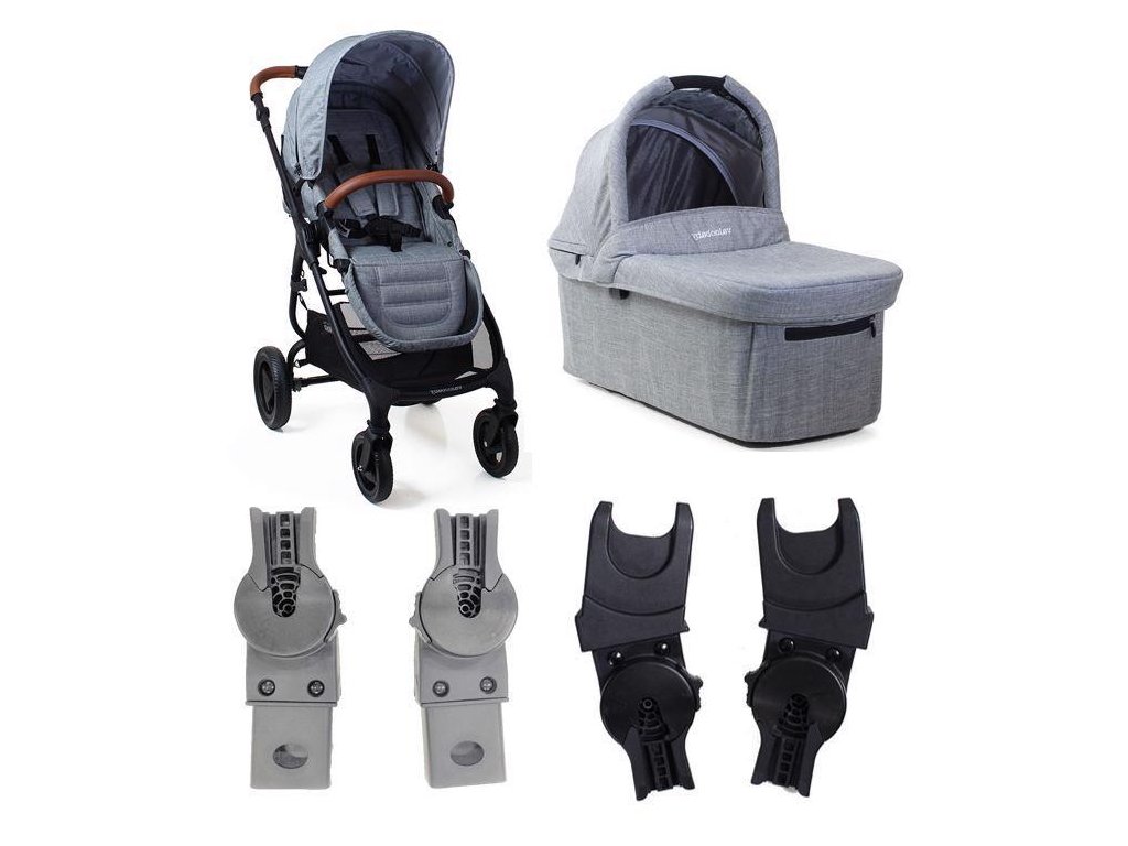 VALCO BABY Kočárek kombinovaný Trend 4 Ultra Grey Marle včetně adaptérů ...