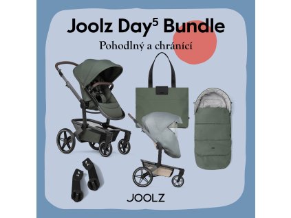 Kombinovaný kočárek JOOLZ Day5 BUNDLE SET, Forest Green