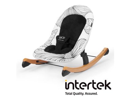 Lehátko houpací Finio Black / White 0m +, do 9kg, Kinderkraft 2020