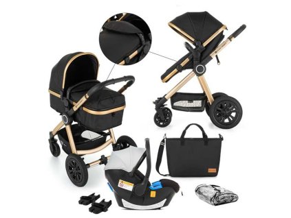 PETITE&MARS Kočárek kombinovaný 3v1 Grand II Golden Ebony 2020