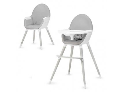 KINDERKRAFT Židlička jídelní FINI grey/white