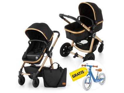 PETITE&MARS Kočárek kombinovaný 2v1 Grand II Golden Ebony 2022 + dárek + Odrážedlo Rapid Blue Sapphire