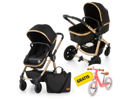 PETITE&MARS Kočárek kombinovaný 2v1 Grand II Golden Ebony 2022 + dárek + Odrážedlo Rapid Magic Coral
