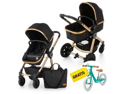 PETITE&MARS Kočárek kombinovaný 2v1 Grand II Golden Ebony 2022 + dárek + Odrážedlo Rapid Midnight Green