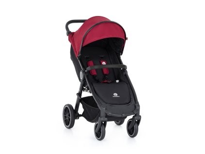 PETITE&MARS Kočárek sportovní Street+ RWS Black 2022, Deep Ruby + clona zdarma