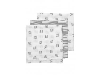 Plenky 3-balení Block stripe grey