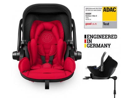 KIDDY Autosedačka Evoluna i-size 2 + Isofix základna 40-83 cm Chili Red BZP