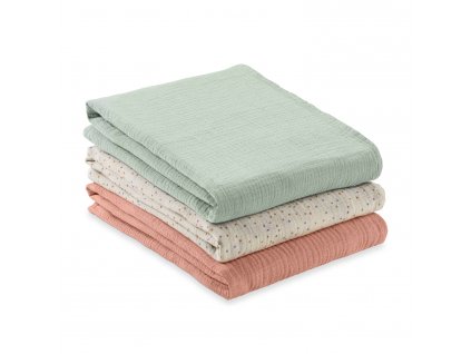 Hauck Sada 4-v-1 CUDDLE N CLEAN, 3ks, Sage-Beige Dots-Cork..