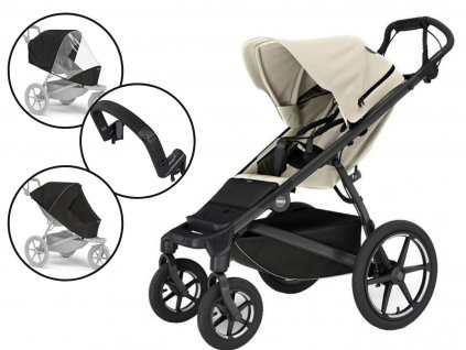 Sportovní kočárek Thule Urban Glide 4-wheel s příslušenstvím, Soft beige