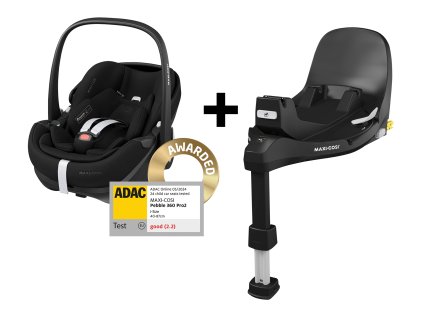 Pebble 360 Pro 2 autosedačka Essential Black + základna FamilyFix 360 Pro