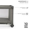 KINDERKRAFT Postýlka cestovní Joy 2 s doplňky Dark grey