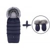 Set zimní fusak s rukavicemi COMBI YUKON 3v1, Dark blue, modrý