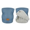 PETITE&MARS Set zimní fusak Jibot 3v1 + rukavice na kočárek Jasie Ocean Blue Horizontal
